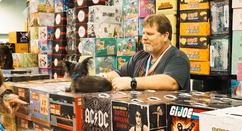 Founder at a convention